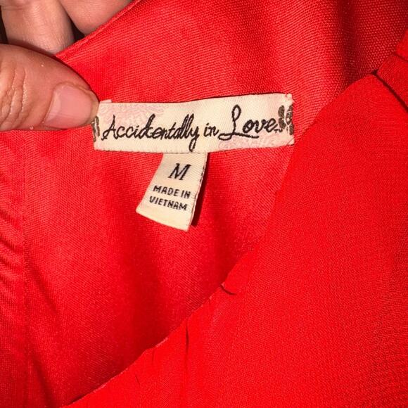 Accidentally In Love Red Sundress with Flutter Cap Sleeves - Picture 5 of 5